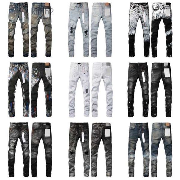 Мужские дизайнерские джинсы с рваными мотоциклетными узкими прямыми брюками со складками, мужскими колготками с принтом в стиле Old Fashion, размер 28–40 NPL2 NPL2