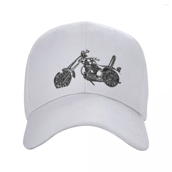 Ball Caps Vintage Chopper Motorrad Baseball Cap Schwarz Boonie Hüte Hut Mädchen Männer