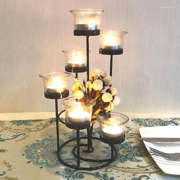 Candele Candele Nordic Vintage Table Round Round Aesthetic Pillar Piccolo mobile di decorazione del mariage di lusso