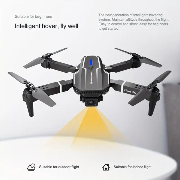 E88 dron quadcopter, çift kamera yüksekliği tutma, jest fotoğrafçılığı, LED ışık, bir düğme kaldırma, yuvarlanma, dişli ayarı, bonus depolama çantası dahil, Noel Hediyesi