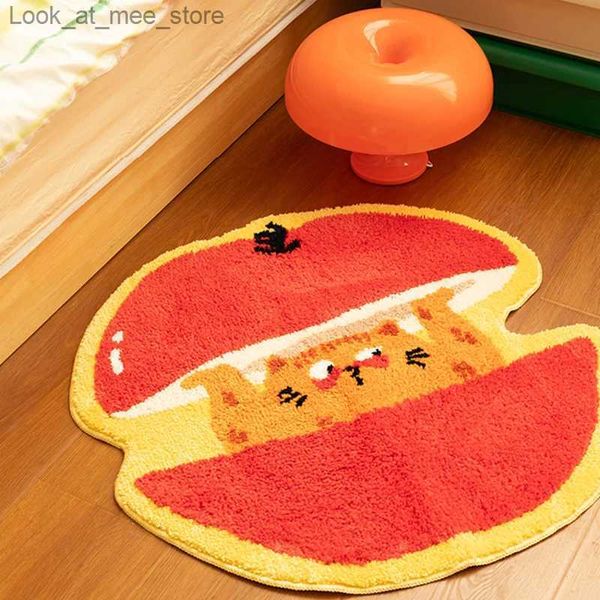 Tappeto carino Tufting Camera dei bambini Tappeto Tappeto Camera da letto Tappetino Morbido colorato Soggiorno Tappetino Zerbino Cartoon Estetico Home Room Decor Q240123