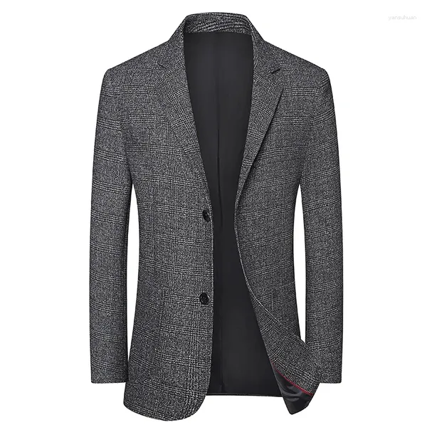 Herrenanzüge, hochwertige Anzugjacke, schmale Passform, Business-Mode, High-End, einfacher Gentleman-Männer, englischer Stil, Vorstellungsgespräch für Herren