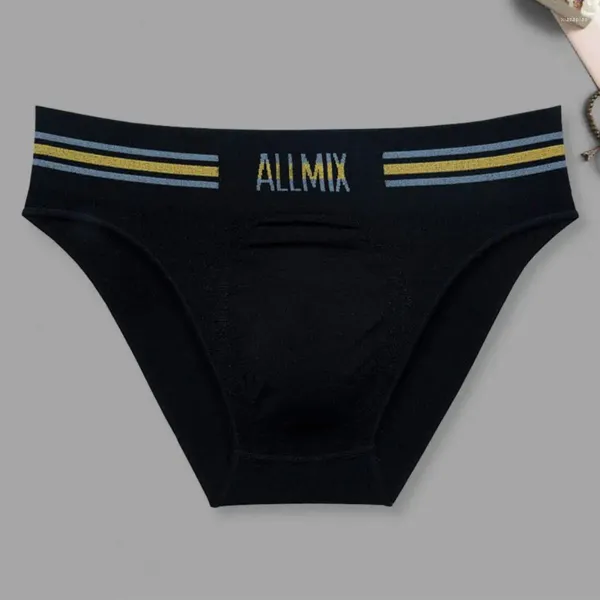 Underpants linhas finas homens briefs respirável esportes masculinos com design sem costura cintura baixa elástica tecnologia de secagem rápida para confortável