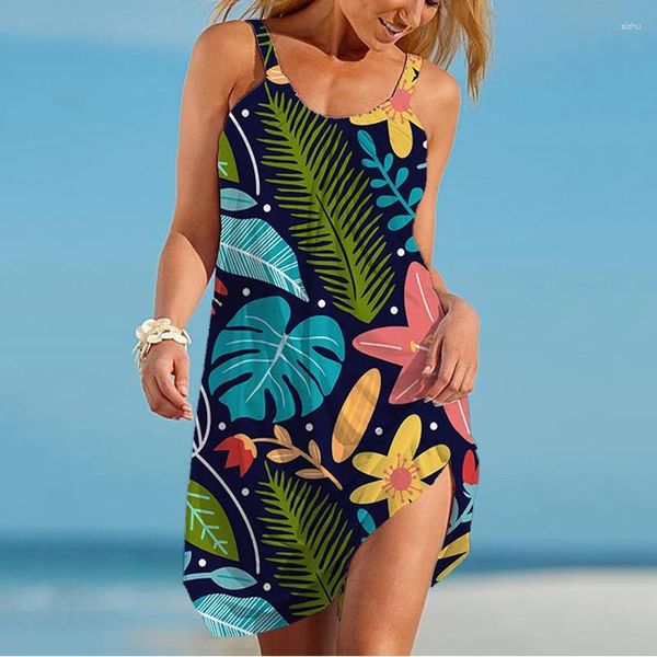 Lässige Kleider, hochwertige Mode, hawaiianische Strandparty, Damen-Sommerkleid, Temperament, schön, vielseitig