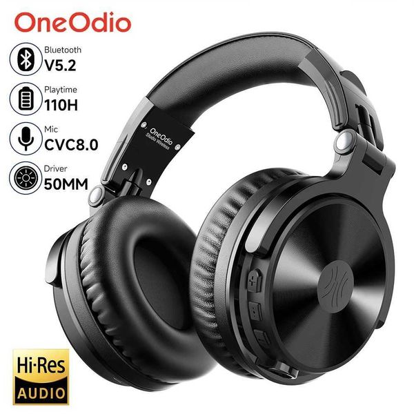 Headsets Oneodio Bluetooth-Funkkopfhörer mit Mikrofon 110 Stunden Hi-Res Over-Ear-Bluetooth 5.2-Headset-Kopfhörer für Telefon-PC-Sport J240123