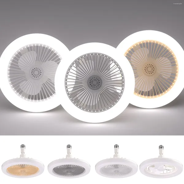 Outros suprimentos de pássaros 30W LED Ventilador Lustre E27 Suporte de luz 3 velocidades Vento regulável Timing Aroma Teto com / sem lâmpada de controle remoto