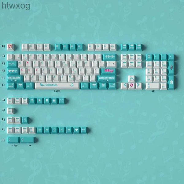 Tastiere Set grande PBT Dye Sub Anime Keycap per tastiera meccanica GMK Cloni English KeyCaps Cherry Profile con barra spaziatrice 6.25U YQ240123