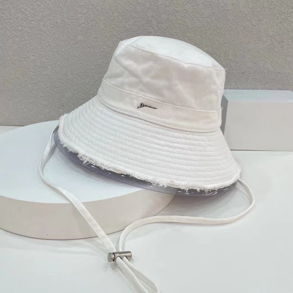 Damen-Designer-Eimerhut für Herren für den Sommer, hochwertige Mode, weiß, faltbar, große Fedoras, Luxus-Casquette, Outdoor-Strand, Sonne, Krempenhüte