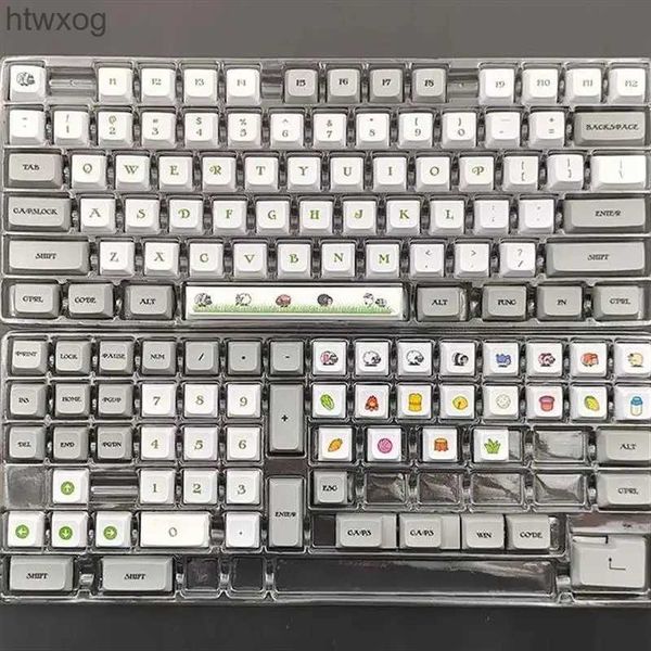 Клавиатуры Набор колпачков с мультяшными овцами 134 клавиши XDA PBT Mx Switch Пользовательские колпачки для клавиш Пятисторонние сублимационные колпачки для клавиш Персонализированные колпачки для клавиш Artisan YQ240123