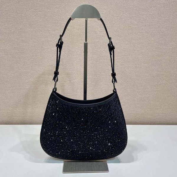 2024 Babybreath Koltuklu Çanta Saten Çanta Köpüklü İthal Kristal Moda Kadın Omuz Çantası Düzenli Crossbody Bag