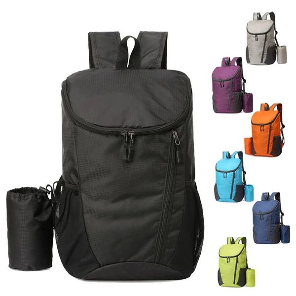 Borse Zaino in nylon impermeabile di grande capacità Borsa a tracolla leggera pieghevole resistente all'usura Borse sportive da viaggio all'aperto per unisex