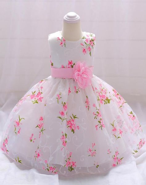 Платье для младенцев, вечерние платья принцессы для девочек, розовое платье с цветочным принтом, одежда на день рождения, свадьба, подарок6824755
