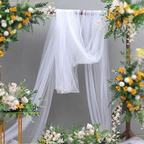 Tessuto di cristallo trasparente in rotolo organico trasparente da 5/10 metri utilizzato per la decorazione di nozze filato Mariage forniture per feste per eventi di compleanno 5z 240124