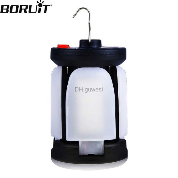 Lanterna de acampamento BORUiT LED Lanterna de acampamento USB recarregável luz de emergência pendurada lâmpada noturna à prova d'água ao ar livre dobrável lâmpada para barraca de caminhada YQ240124