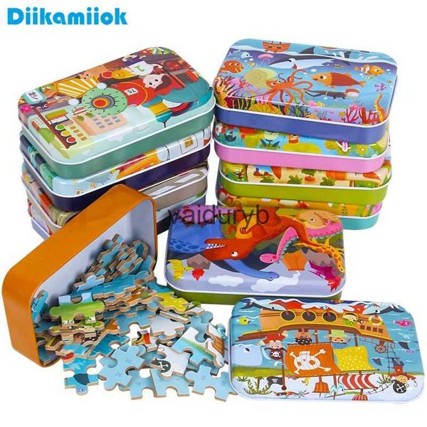 3D-Puzzles 60 Teile Puzzle Cartoon-Tierfahrzeug Montessori-Spiele Lernspielzeug für Kinder Weihnachtsgeschenkevaiduryb