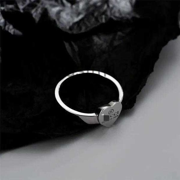 Yüzük tasarımcısı Ring Heart Gold Love Luxury 925 Silver Sterling Hediye Kadın Erkek Mk1z