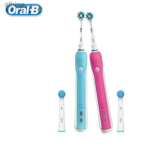 Elektrische Zahnbürsten Ersatzköpfe Oral-B 3D-Zahnbürste Smart Pro600 wiederaufladbarer Griff 2 Schallzahnbürste und passender Kopf YQ240124