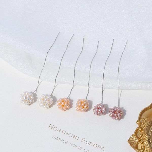 Baumeln Ohrringe Mode Echte Kugel Form Süßwasser Perle Tropfen Schöne Party Hochzeit Mädchen Weibliche Frauen Geschenk 10 Paare/los