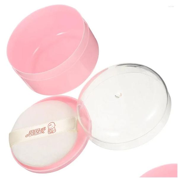 Schwämme Applikatoren Baumwolle Make-up Körper Puder Puff Box und Behälter Tragbare Baby Fall Lose Synthetische Schwamm Leere Drop Lieferung Hea Otqys