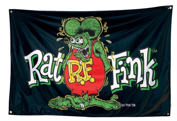 Bandiere RAT FINK bandiere personalizzate con quattro occhielli in metallo Striscioni decorativi personalizzati in poliestere 100D1869585