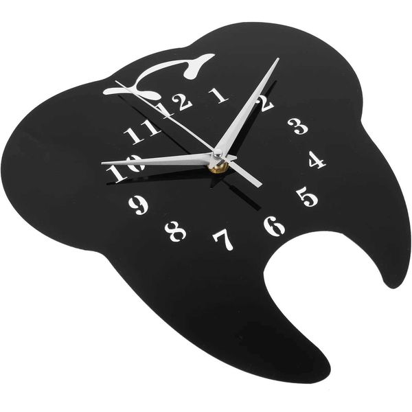 Wanduhren Haushaltsuhr Wandbehang Uhr Acryl Zahnuhr Büro Mute Wanduhr für Zahnarztpraxis