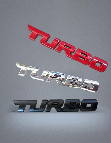 20X 3D Metal TURBO Emblema Estilo de carro Adesivo Emblema da porta traseira para Ford Focus 2 3 ST RS Fiesta Mondeo Tuga Ecosport Fusion9870971