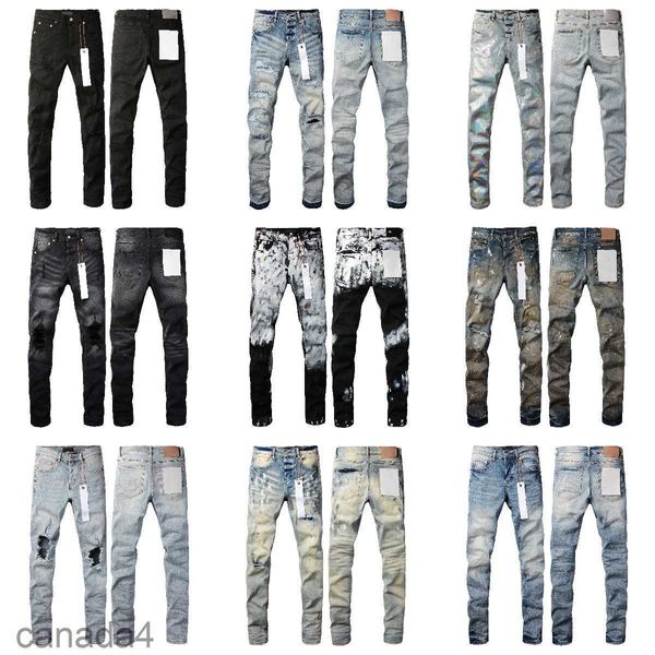 Designer-Jeans für Herren, lila Denim-Hose, modische Hose, hochwertige Qualität, gerades Design, Retro-Streetwear, lässige Jogginghose, Jogger-Hose, ausgewaschene alte Jeans ZQE ZQE3