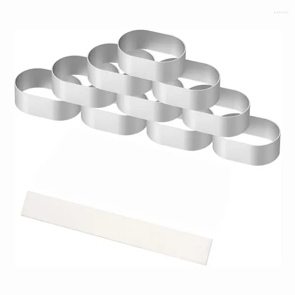 Backformen 10 Stück Käseformen Aluminiumlegierung Ovale Form Mousse Brot Kuchen mit 100 Stück Liner Papierwerkzeug