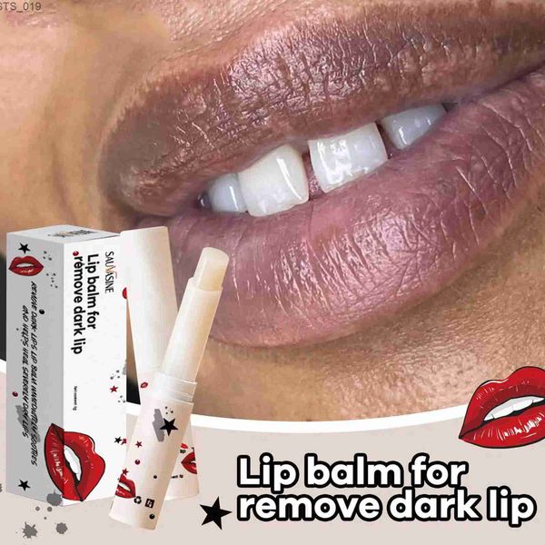 Lipgloss Pure Natural Lip Whitening Lightening Bleaching Black Removal Balm Eliminiert ungleichmäßige Dunkelheit auf den Lippen Behandlungspflege