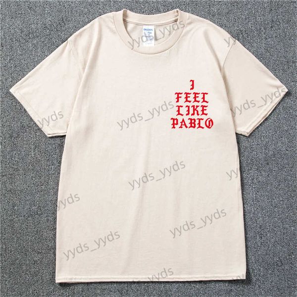 T-shirt da uomo I Feel Like Pablo T-shirt da uomo Streetwear Social Club Rapper T-shirt girocollo 100% cotone Casual Pablo tshirt homme T240124