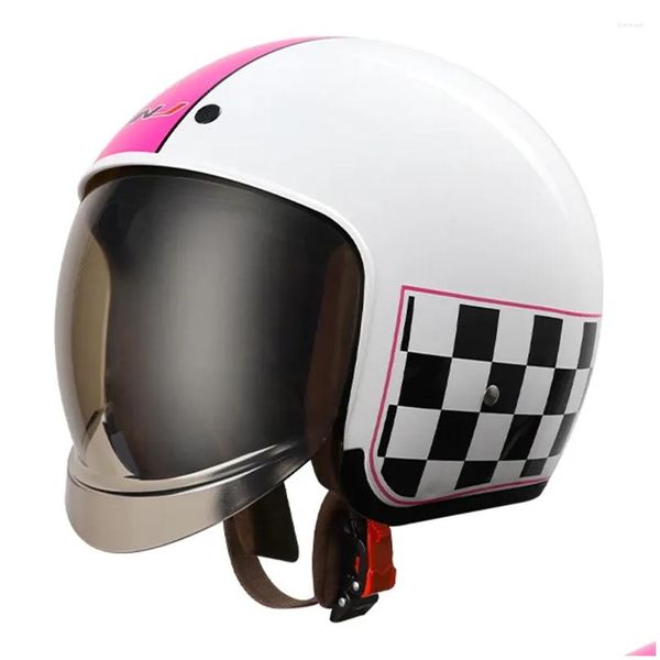 Capacetes de motocicleta tamanho branco faixa resistente ao desgaste equipamento de motocross anti-queda corrida capacete aberto proteção respirável drop de ot5yd