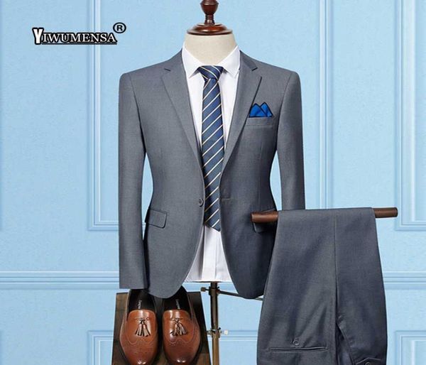 Yiwumensa ternos para hombre cinza claro ternos de casamento para homens feitos sob encomenda terno masculino clássico de negócios terno fino fit7527198