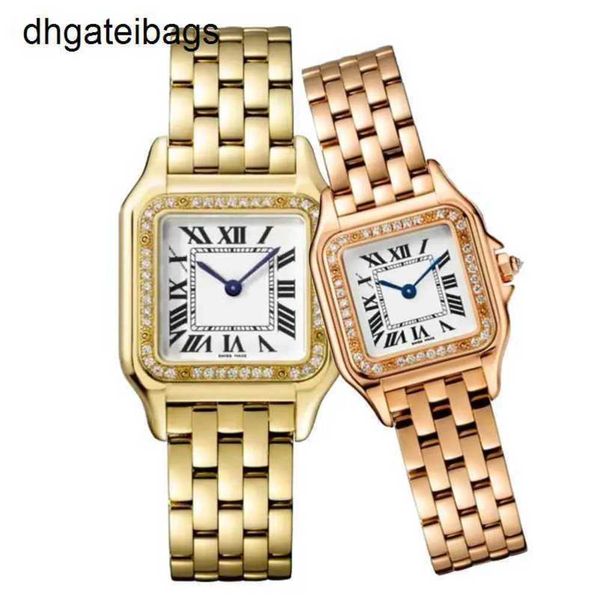 Carters Orologio Tank Orologi svizzeri Automatico Nuovo Classico Elegante Designer Donna Uomo Panthere Moda Movimento al quarzo Serbatoio quadrato Donna Oro Argento Wat frj