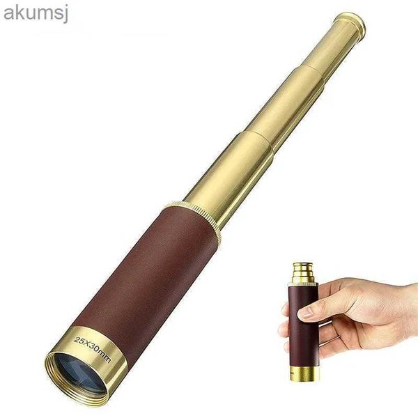 Telescópios Novo 25x30 Telescópio Monocular Spyglass Ferramentas Espelho de Alta Potência Retro Pirata Portátil Visão Noturna Binocular Scope Caça Presente YQ240124