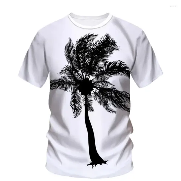 T-shirt da uomo alla moda Sun Beach Boys stampa 3D Coconut Tree Summer Baggy Large Hip Hop T-shirt comoda comoda di alta qualità bella