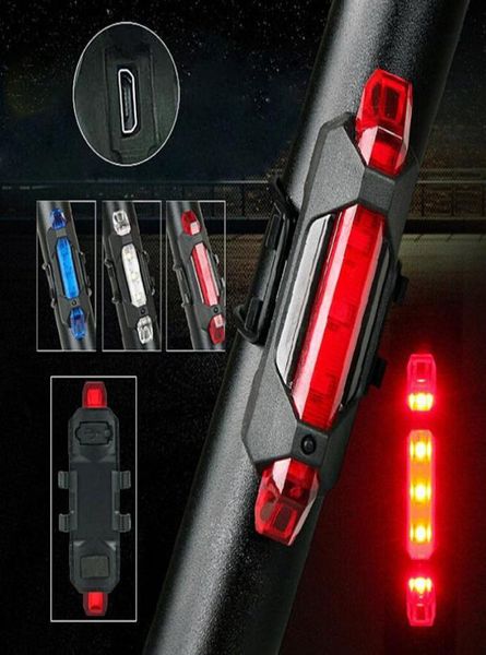 USB wiederaufladbare Fahrrad LED Rücklicht Fahrrad Sicherheit Radfahren Warnung Rückleuchte Fahrrad Zubehör3399679