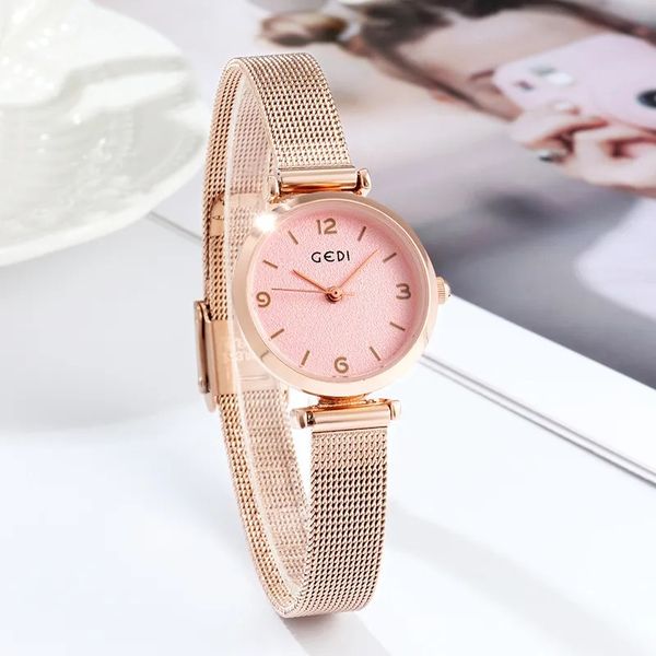 Женские простые модные водонепроницаемые кварцевые часы 26 мм со стальным ремешком и инкрустацией бриллиантами