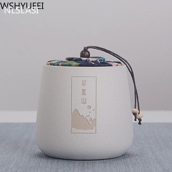 Barattolo di tè in ceramica Contenitori Tieguanyin Bustina di tè da viaggio Scatola di immagazzinaggio Stoare portatile Caddy per tè Cucina Contenitore per spezie per caffè 240119