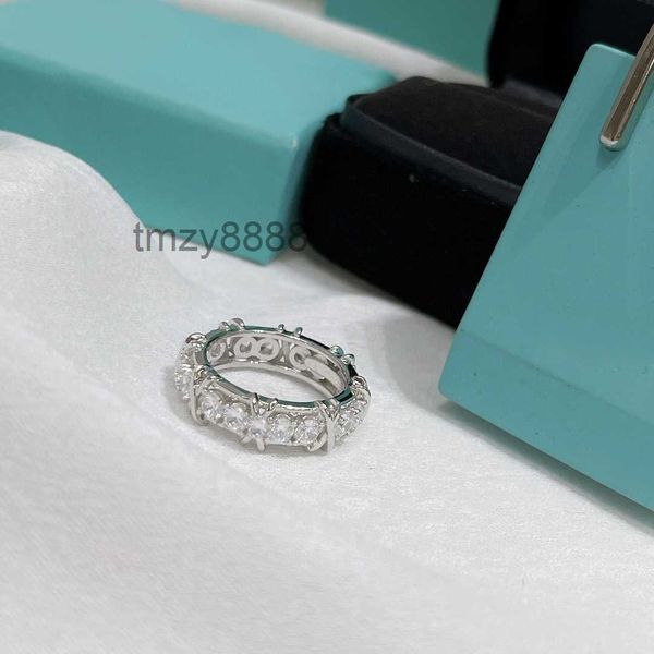 Anéis de moda inteiros profissionais Eternity Diamonique Cz diamante simulado 10kt branco amarelo ouro cheio de aliança de casamento cruz Rin2749 QH74