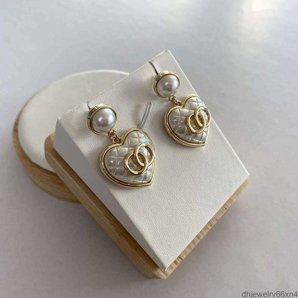 dubbele parel oorbellen CHANNEL Stud Oorbellen Diamond Pearl Dangle Hoge kwaliteit niet vervagen 19 stijlen bruiloft sieraden voor dames traan ECCR