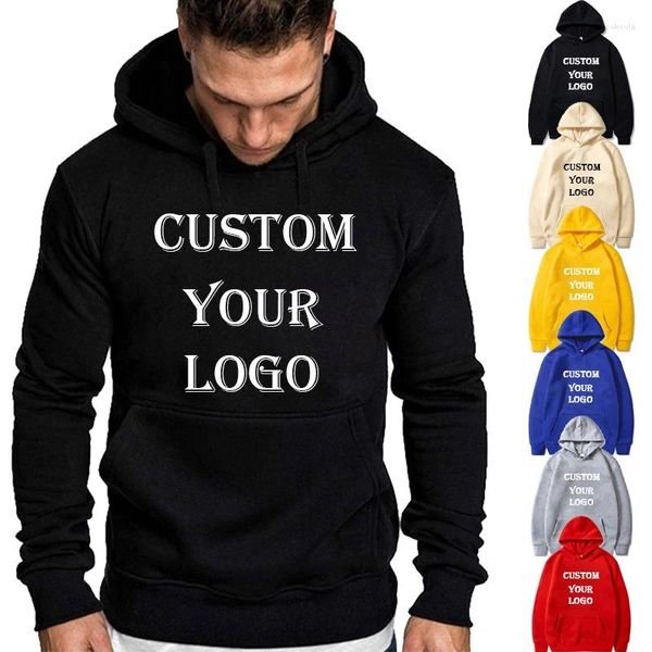 Erkek Hoodies Özel Kendi Tasarım Logosu Baskı Sweatshirts Moda Erkekler Kadın Diy Kişilik Harajuku Çift Street Giyim Plus Boyut