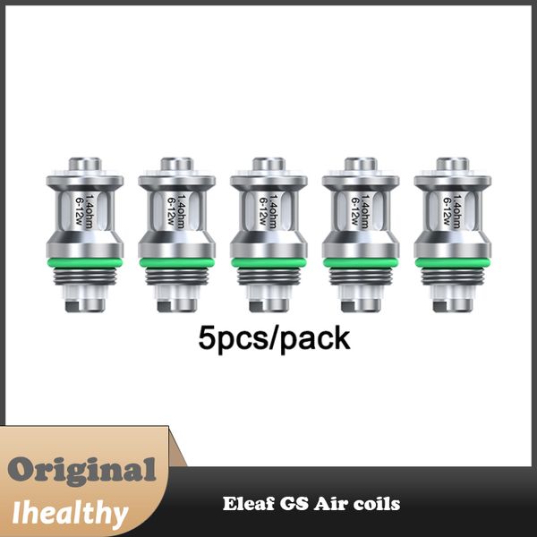 Eleaf GS-Luftspulen, 0,75 Ohm, reine Baumwolle, 0,8 Ohm, 0,35 Ohm, 1,2 Ohm, 1,4 Ohm, 1,5 Ohm, 1,6 Ohm, Spulen, kompatibel mit GS Air Atomizer/Mini iStick 2 Kit, 5er-Pack