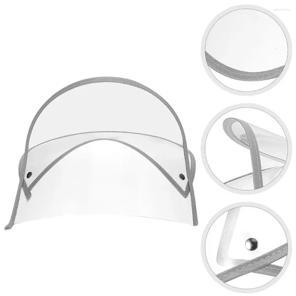 Spille 2 pezzi Cappello impermeabile Visiera trasparente Cappellino Scudo Poncho antipioggia