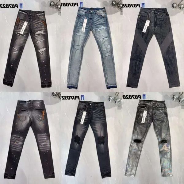 Ksubi Roxo Jeans Calças Jeans Mens Jeans Designer Jean Homens Preto Pans High-End Qualiy Sraigh Design Rero Shinny Casual Sweapans Desig 363