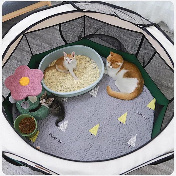 Cremalheiras gato sala de entrega destacável verão tenda para animais de estimação ao ar livre cama do cão dobrável gato ninho ninho do cão gaiola para gatos cães