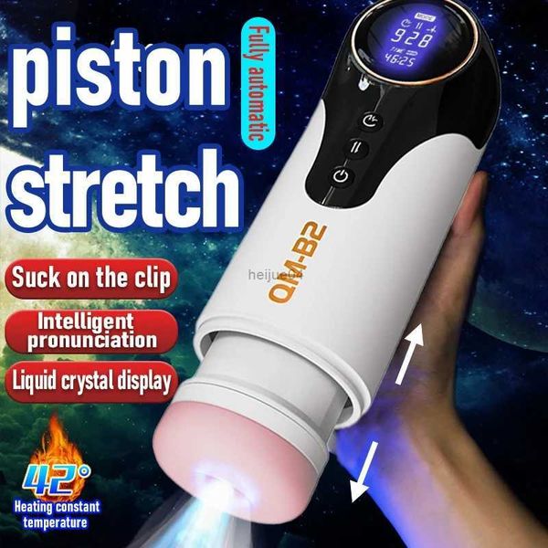 Masturbatori Aircraft Cup Elettrico Riscaldato Super Suck Super Long Lasting Realistico Vagina Maschile Pene Capo Allenatore Masturbatore Giocattoli Del Sesso Per Gli Uomini