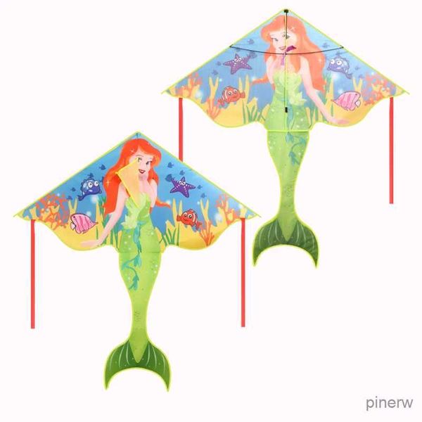 Drachenzubehör YongJian Drachen Meerjungfrau Drachen für Mädchen und KinderSchöne Cartoon-Drachen für Erwachsene Spielzeug im Freien, Spiele und Aktivitäten