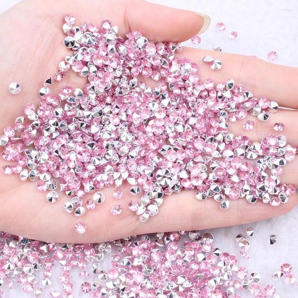 Decorazioni per nail art Strass acrilici da 2,5 mm 10000 pezzi Molti colori Punta posteriore Perline Colla su forma rotonda Ornamento artigianale fatto a mano Fai da te