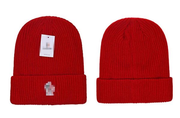 Novo design designer beanie clássico carta de malha bonés para homens mulheres outono inverno quente grosso lã bordado chapéu frio casal moda rua chapéus z5