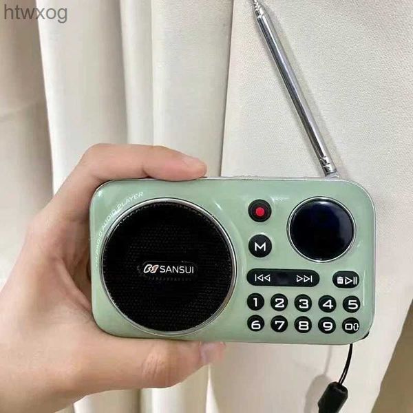 Alto-falantes portáteis F21 Rádio Walkman Bluetooth Alto-falante sem fio portátil estéreo cartão de áudio digital multimídia reprodutor de música ao ar livre camping boombox YQ240124